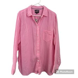 J. Crew classic fit gauze button down 18 NWT